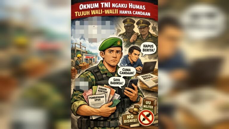 Oknum TNI di Konkep Sebut Pengakuan sebagai Humas Tujuh Wali-wali Hanya Candaan
