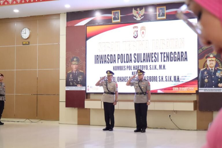 Kapolda Sultra Pimpin Sertijab Irwasda, Hartoyo Mutasi ke Sulsel