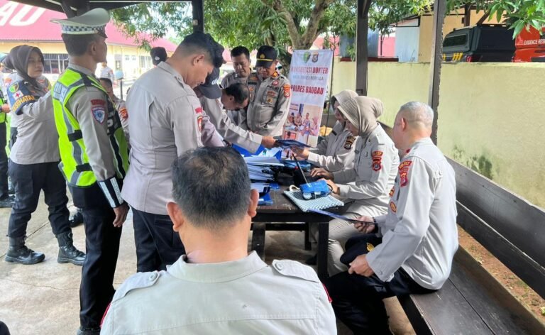 Sidokkes Polres Baubau Gelar Patroli Kesehatan, Personel Dicek Langsung
