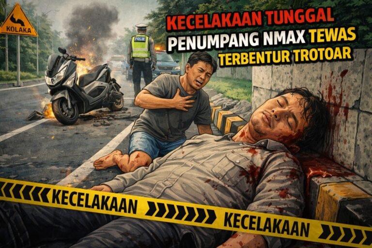 Kecelakaan Tunggal di Kolaka, Penumpang Nmax Tewas Terbentur Trotoar