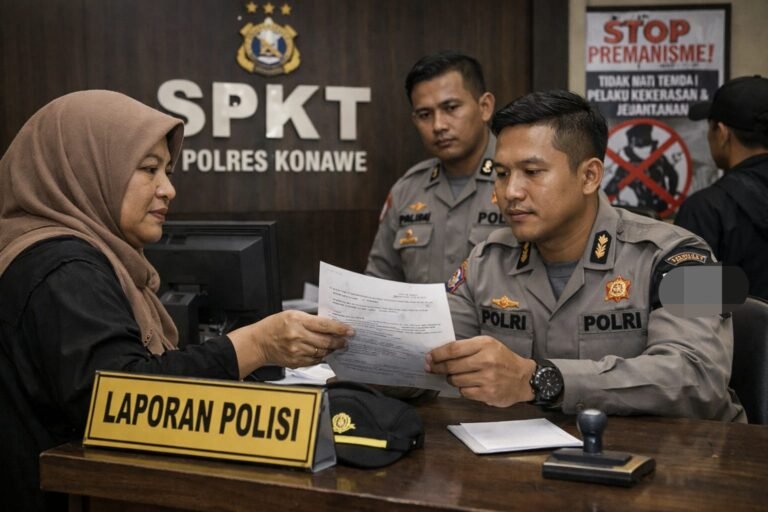 Orang Tua Almarhum Ikmal Laporkan Oknum PT BAF ke Polres Konawe