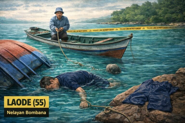 Nelayan Bombana Ditemukan Tewas Mengapung, Perahu Korban Terbalik