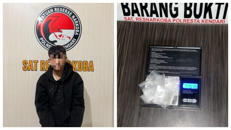 Polresta Kendari Gagalkan Transaksi Sabu, Pria 28 Tahun Ditangkap