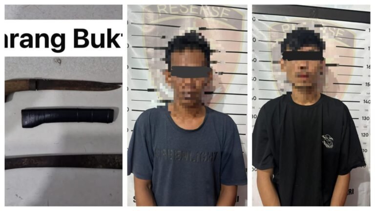 Polisi Tangkap Dua Pelaku Bawa Sajam, Modus Michat Terbongkar