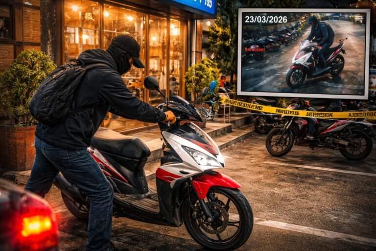 Motor Mahasiswa Raib di Coffee Shop Kendari, Terekam CCTV