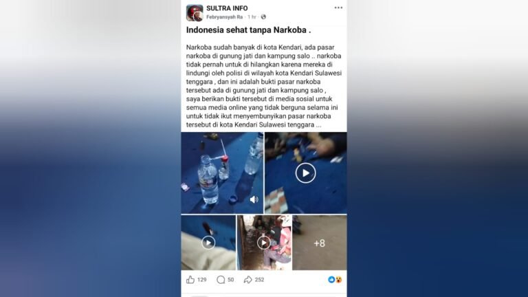 Viral Dugaan Pasar Narkoba di Kendari, Warganet Soroti Peran Aparat