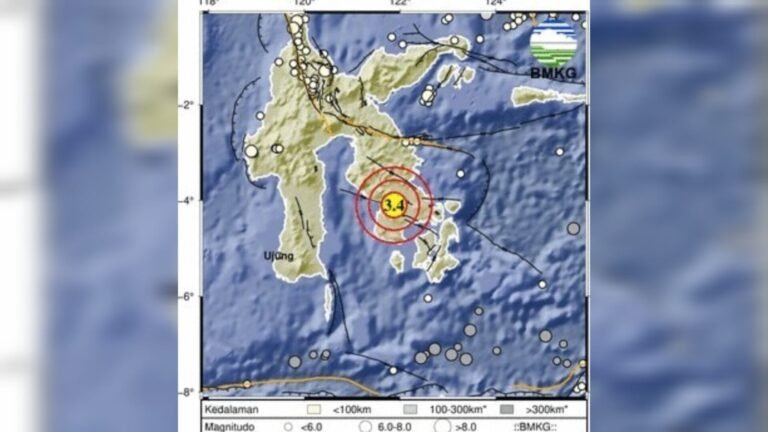 Gempa M 3,4 Guncang Kolaka Timur, Getaran Terasa Kuat