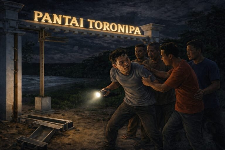 Curi Besi Gerbang Wisata Kendari-Toronipa, Pria Diamankan Warga Kendari