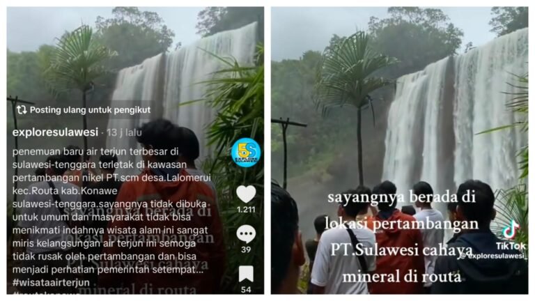 Penemuan Air Terjun di Routa Konawe Terhimpit Area Tambang PT SCM