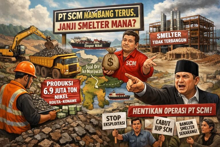 OPINI: Fokus Nambang dan Lupa Janji Bangun Smelter, Pemerintah Harus Hentikan Aktivitas PT SCM