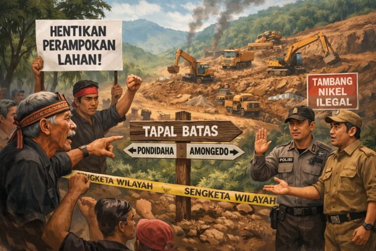 Sengketa Batas Pondidaha-Amongedo Picu Dugaan Tambang Nikel Ilegal