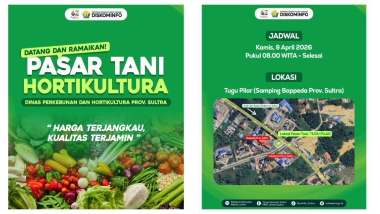 Yuk Datang di Pasar Tani Hortikultura Sultra, Dapatkan Harga Terjangkau dari Petani Lokal