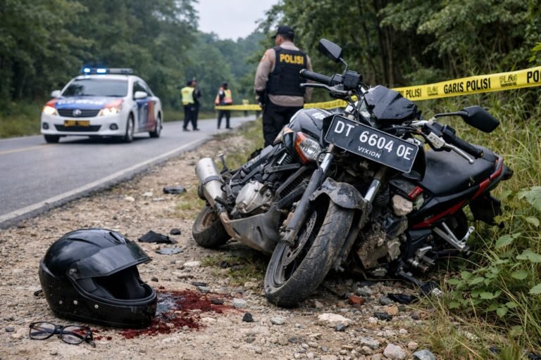 Kecelakaan Tunggal Vixion di Konsel, Pengendara Tewas
