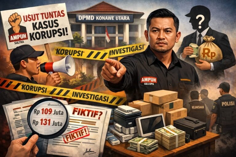 Ampuh Sultra Desak Kejari Konawe Usut Dugaan Pengadaan Fiktif DPMD Konut