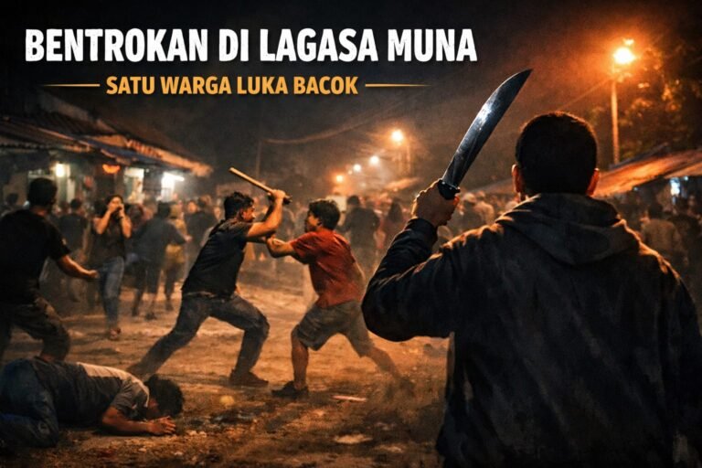 Bentrokan di Lagasa Muna, Satu Warga Derita Luka Bacok