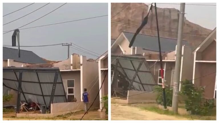 Angin Kencang Kendari Terbangkan Atap Rumah di BTN Tapalosa