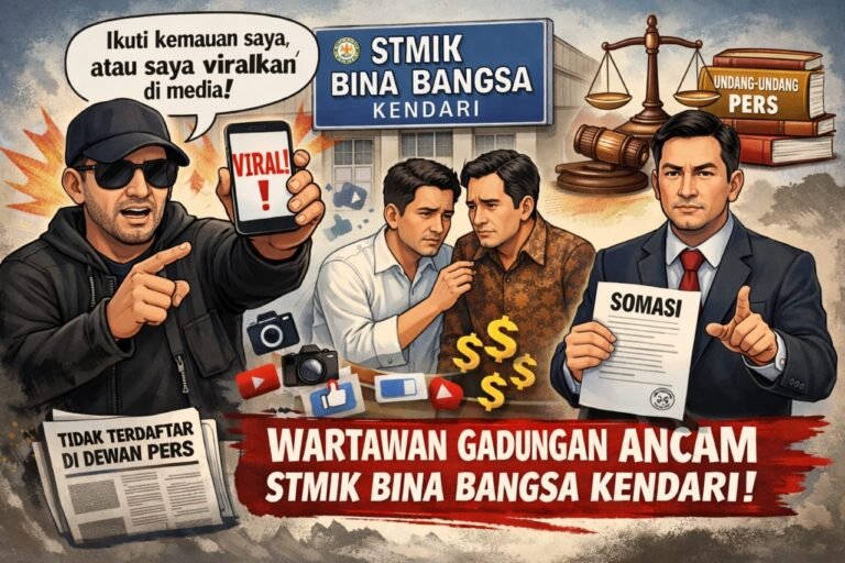 Oknum Ngaku Wartawan Diduga Ancam Viralkan STMIK Bina Bangsa Kendari, Legal Bakal Tempuh Jalur Hukum