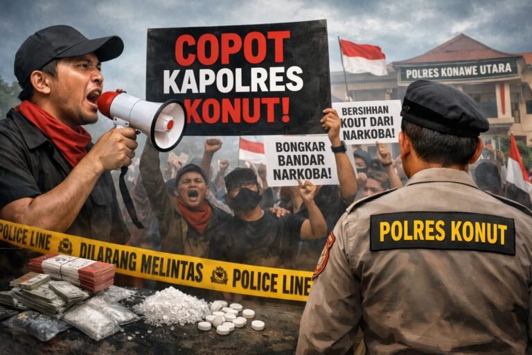 Peredaran Narkoba Marak, Ampuh Sultra Desak Kapolres Konut Dicopot