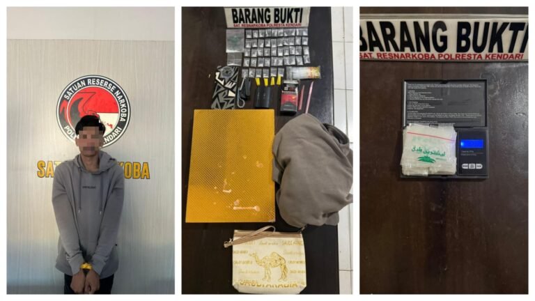 Pengedar Sabu Sistem Tempel di Kendari Ditangkap, 48 Paket Disita