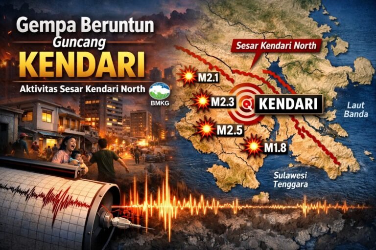Gempa Beruntun, BMKG: Aktivitas Sesar Kendari North