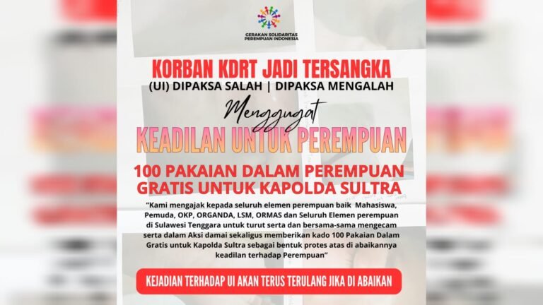 Korban KDRT Jadi Tersangka, Aktivis Desak Polda Sultra Evaluasi