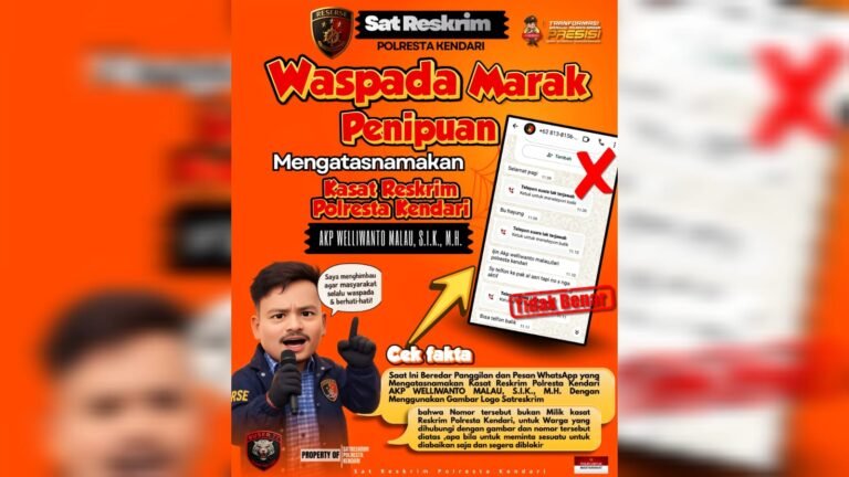 Waspadai Penipuan Catut Nama Kasat Reskrim Polresta Kendari