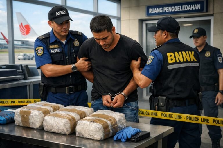 Kurir 2 Kg Sabu Tujuan Kendari Ditangkap di Kualanamu