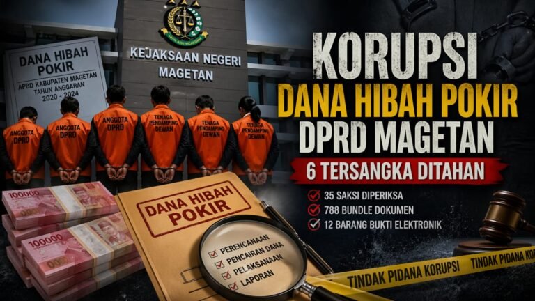Kejari Tahan 6 Tersangka Korupsi Dana Hibah Pokir