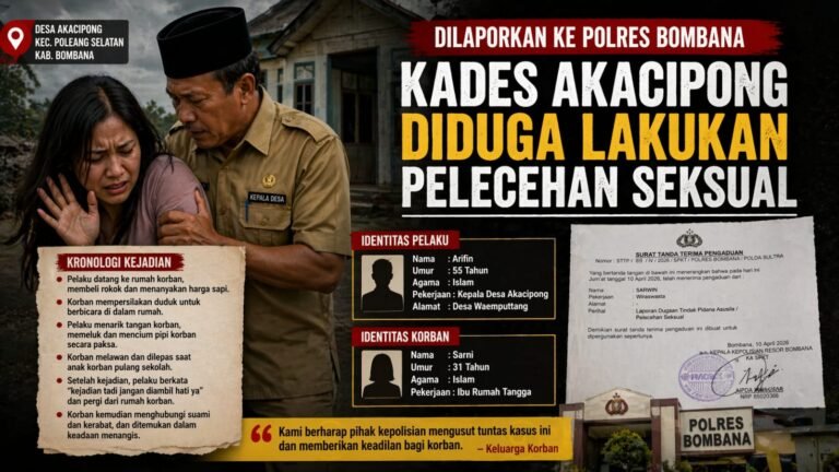 Kades Akacipong Bombana Dilaporkan Kasus Dugaan Pelecehan Seksual