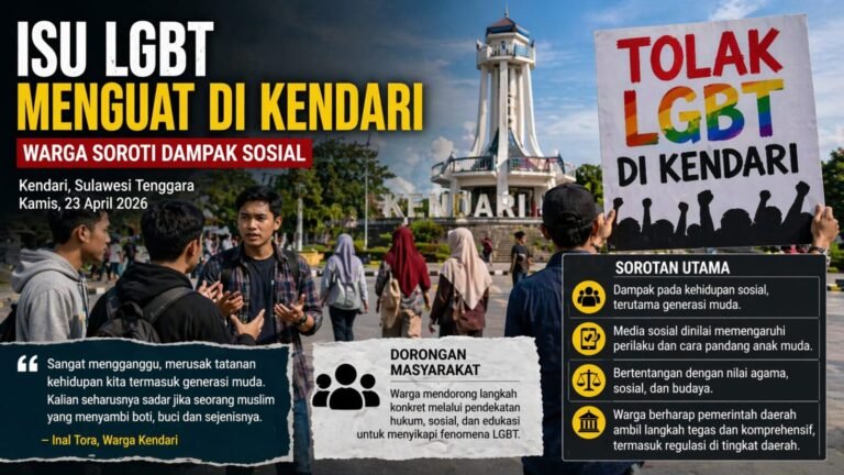 Isu LGBT Menguat di Kendari, Warga Soroti Dampak Sosial
