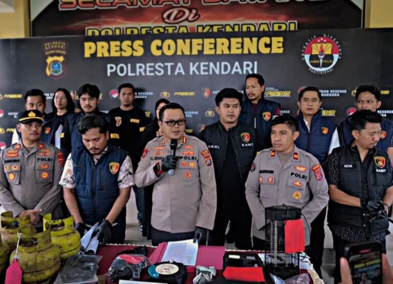 Polresta Kendari Gagalkan Penyelundupan LPG Subsidi, Dua Tersangka Diamankan