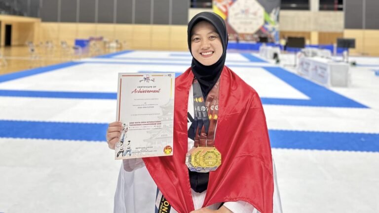Polwan Sultra Sabet Tiga Medali Taekwondo di Jepang