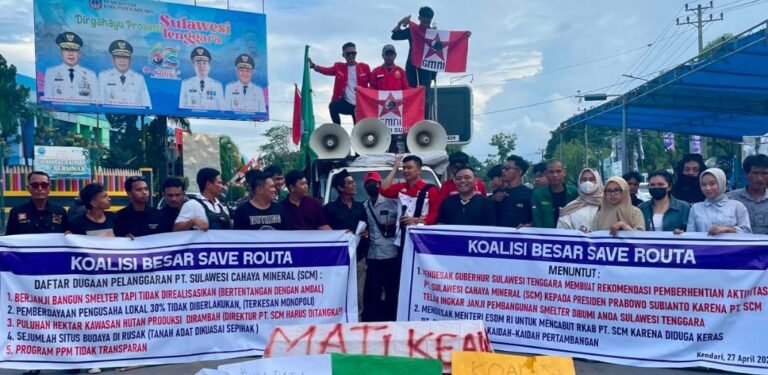 Koalisi Save Routa Tolak Tambang Nikel Tanpa Smelter di Sultra