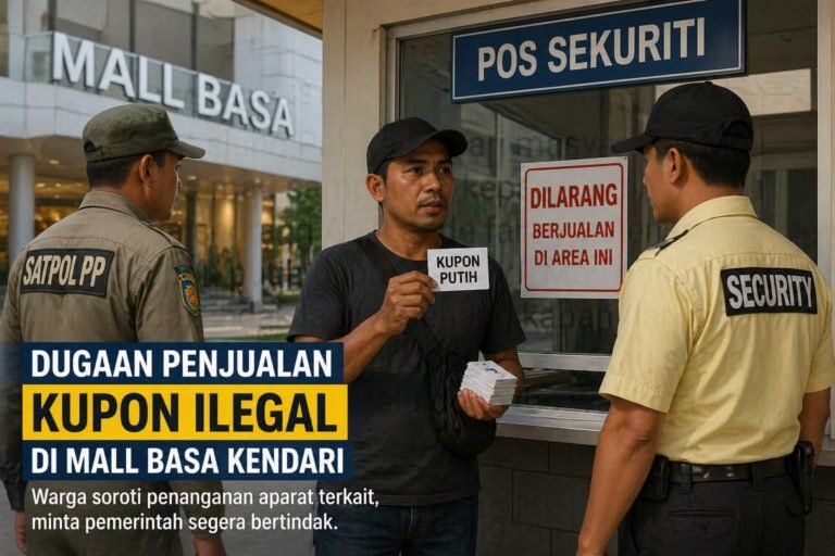 Penjualan Kupon Putih di Mall Basa Kendari, Warga Soroti Penindakan