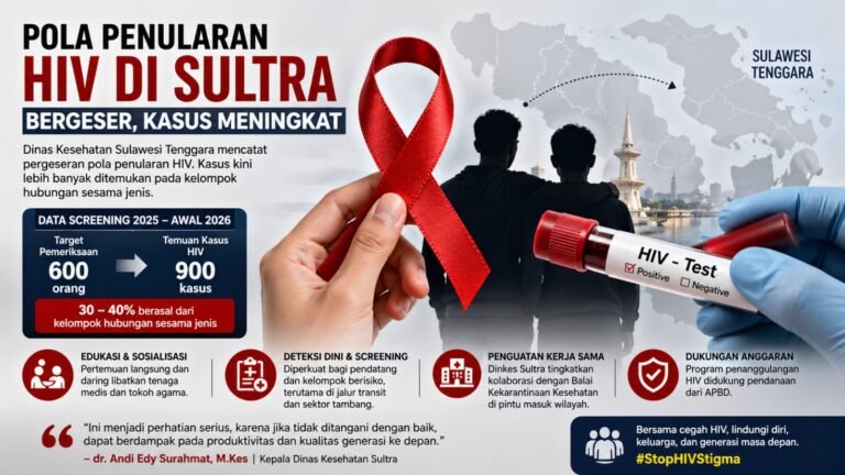 Pola Penularan HIV di Sultra Bergeser, Kasus Meningkat