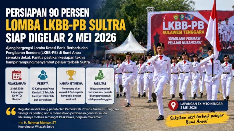 Lomba LKBB-PB Sultra Siap Digelar, Persiapan Capai 90 Persen