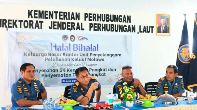 UPP Molawe Gelar Rapat Bulanan dan Halal Bihalal, Perkuat Pelayanan Pelabuhan