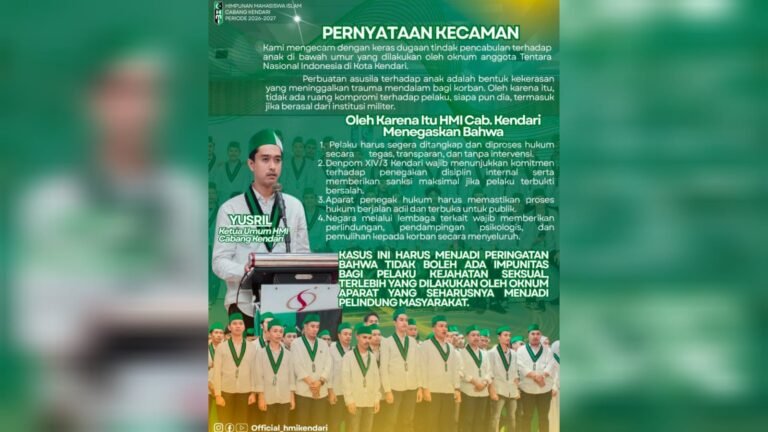 HmI Kendari Kecam Dugaan Pencabulan Anak oleh Oknum TNI