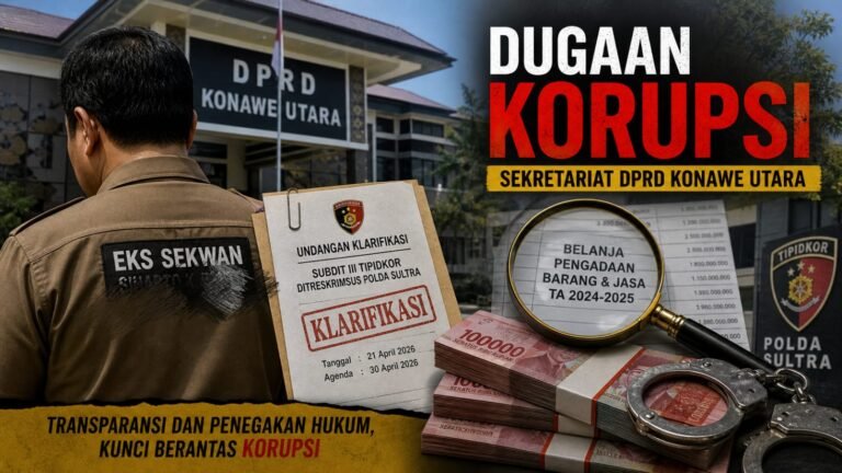 Eks Sekwan Konawe Utara Diperiksa Polisi, Dugaan Korupsi Menguat