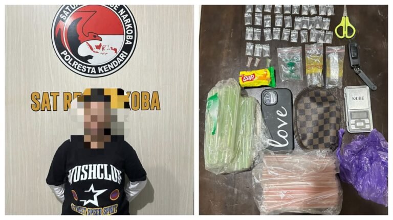 Perempuan Pengedar Sabu Ditangkap di Kendari, Polisi Sita 43 Paket
