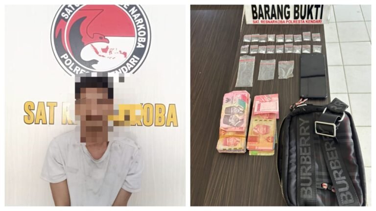 Pengedar Sabu Ditangkap di Kendari, Polisi Sita 18 Paket