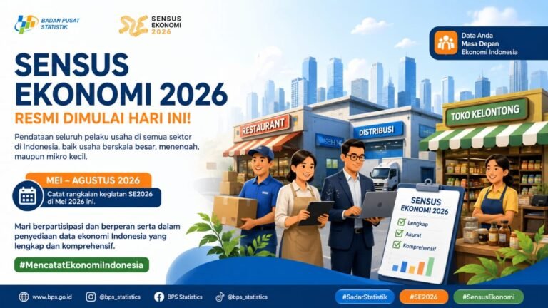 Sensus Ekonomi 2026 Resmi Dimulai, Pelaku Usaha Diminta Berpartisipasi