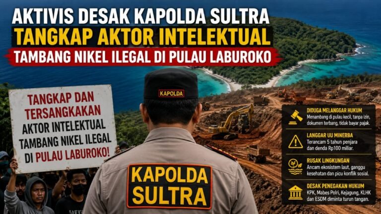 Aktivis Desak Kapolda Sultra Tindak Tambang Nikel Ilegal Pulau Laburoko