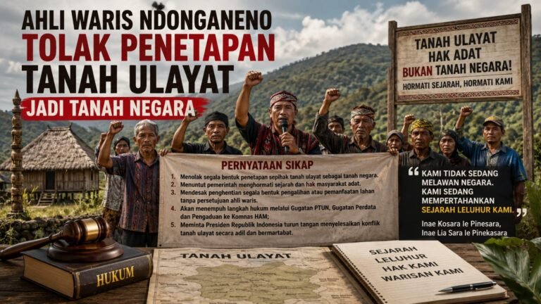 MAT Sultra Tegaskan Penolakan Pengambilalihan Tanah Adat Ndonganeno Weribone