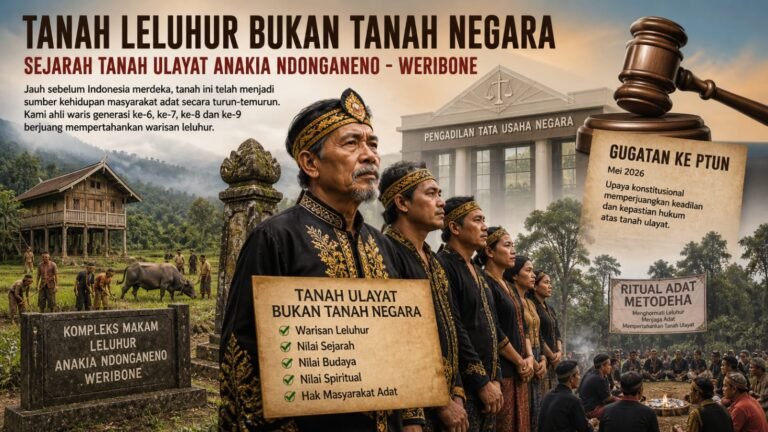 Ahli Waris Ndonganeno Tolak Tanah Ulayat Ambesea Disebut Tanah Negara
