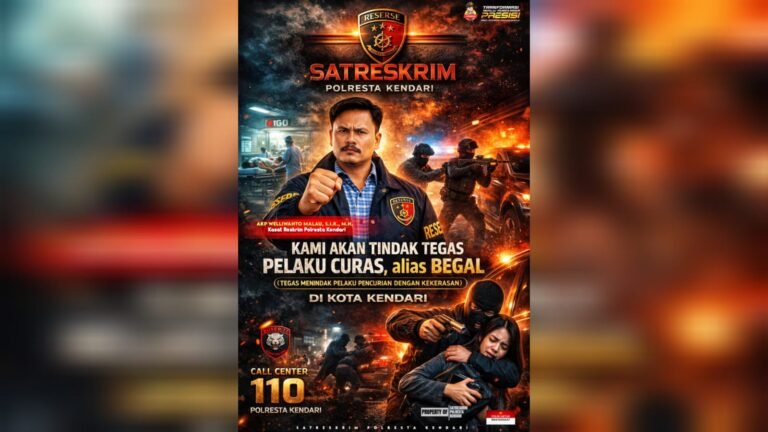 Polresta Kendari Tegaskan Perang Lawan Begal dan Curas