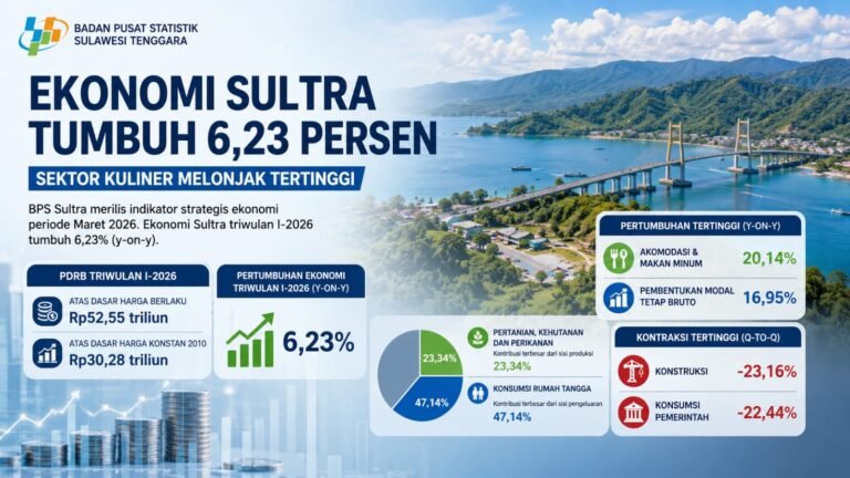 Ekonomi Sultra Tumbuh 6,23 Persen, Sektor Kuliner Melonjak