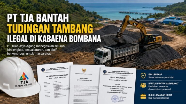 PT TJA Bantah Tambang Ilegal Kabaena, Klaim Izin Lengkap