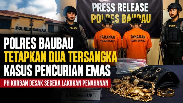Polres Baubau Tetapkan Tersangka Pencurian Emas, PH Minta Penahanan