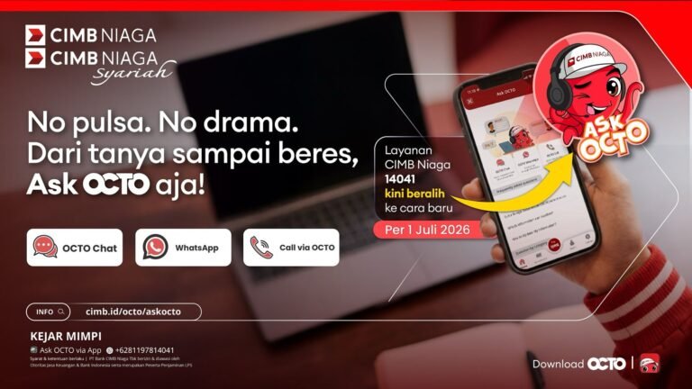 CIMB Niaga Hadirkan Ask OCTO WhatsApp Bebas Pulsa 24 Jam